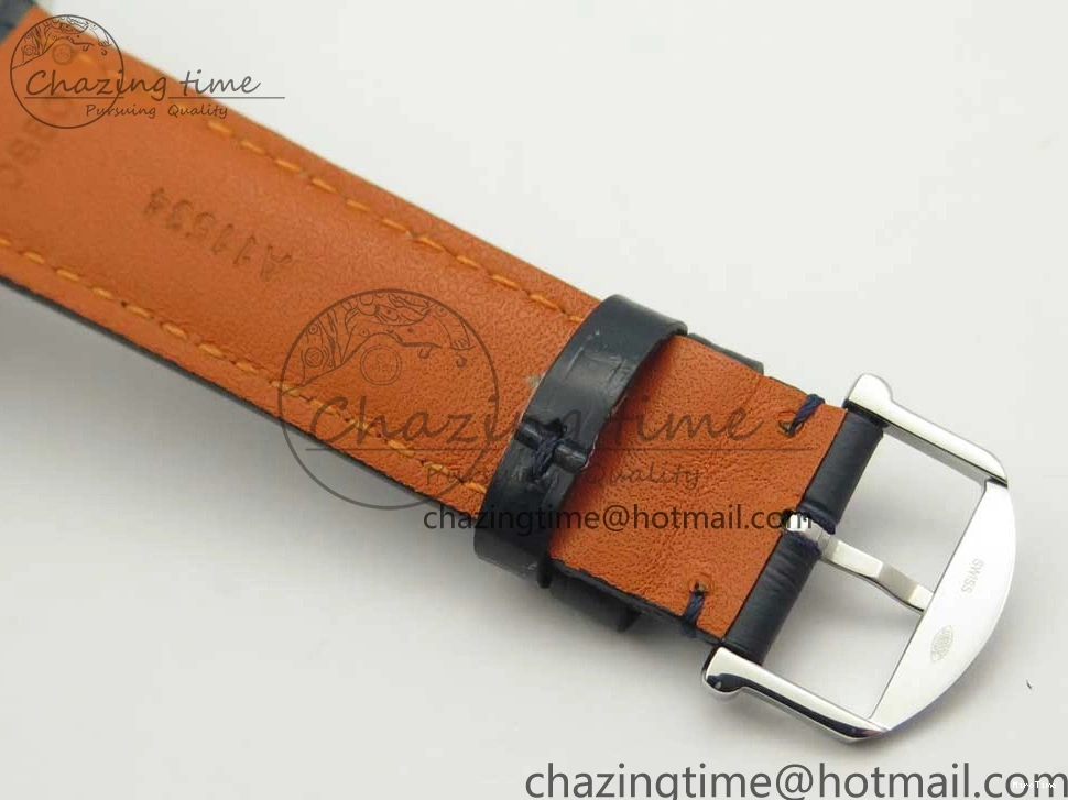 MIROTIME 0518 Portofino Automatic SS FKF 1:1 Best Edition Blue Dial on Blue Leather Strap A Cozy 7133